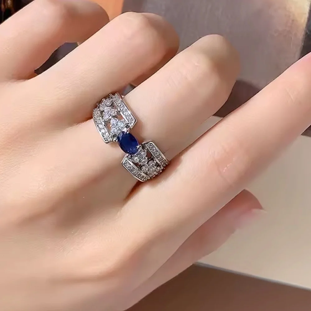 New Sapphire and Diamond Ring
